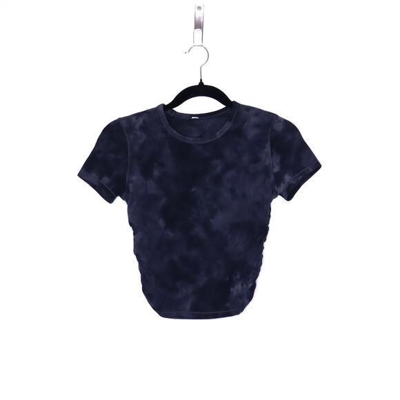 LULULEMON All It Takes Short Sleeve Diamond Dye Pitch Graphite Grey Women's 4 - Picture 1 of 9